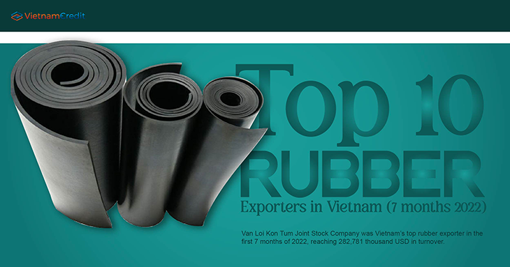 Top 10 rubber exporters in Vietnam (7 months 2022)